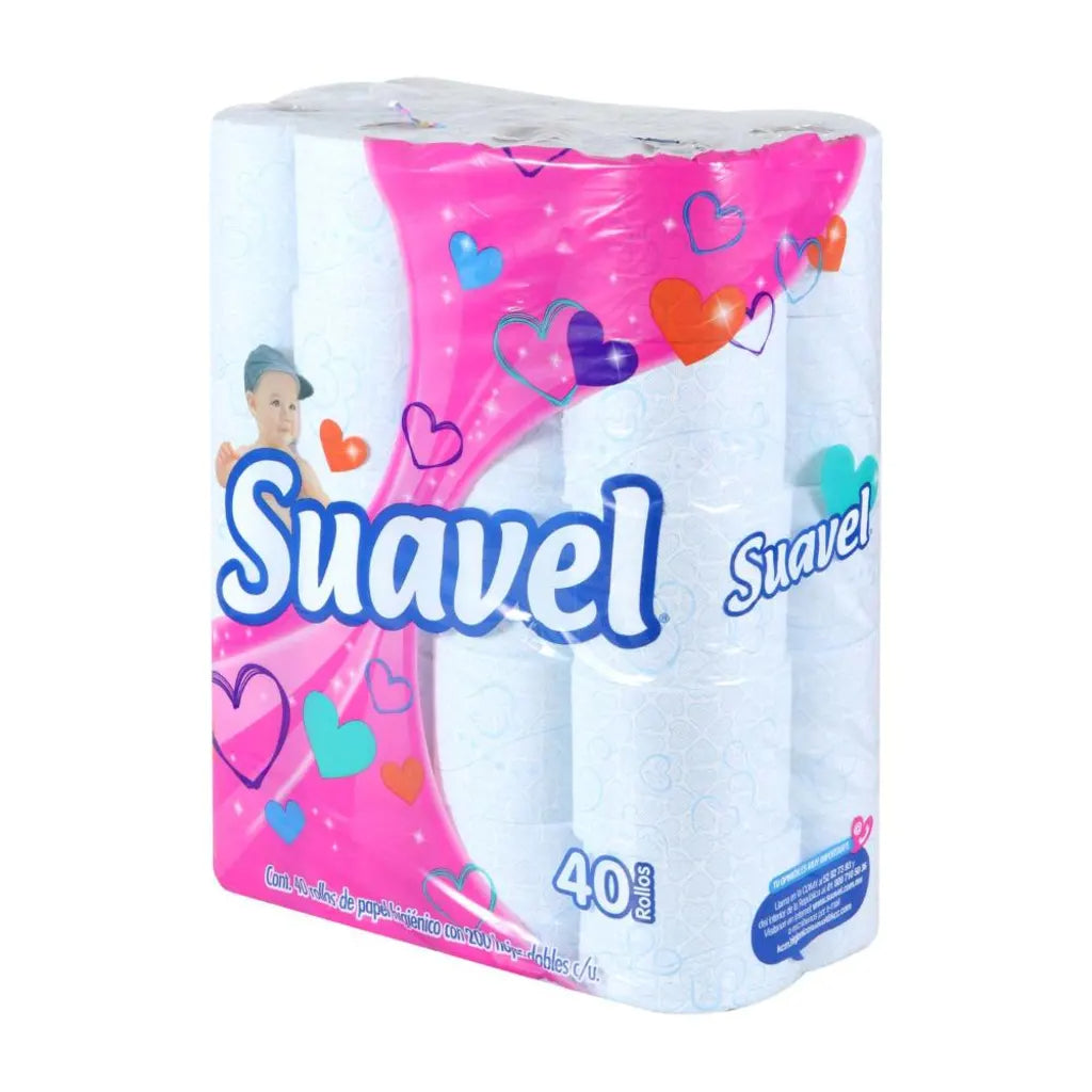 Papel Higiénico Suavel con 40 Rollos