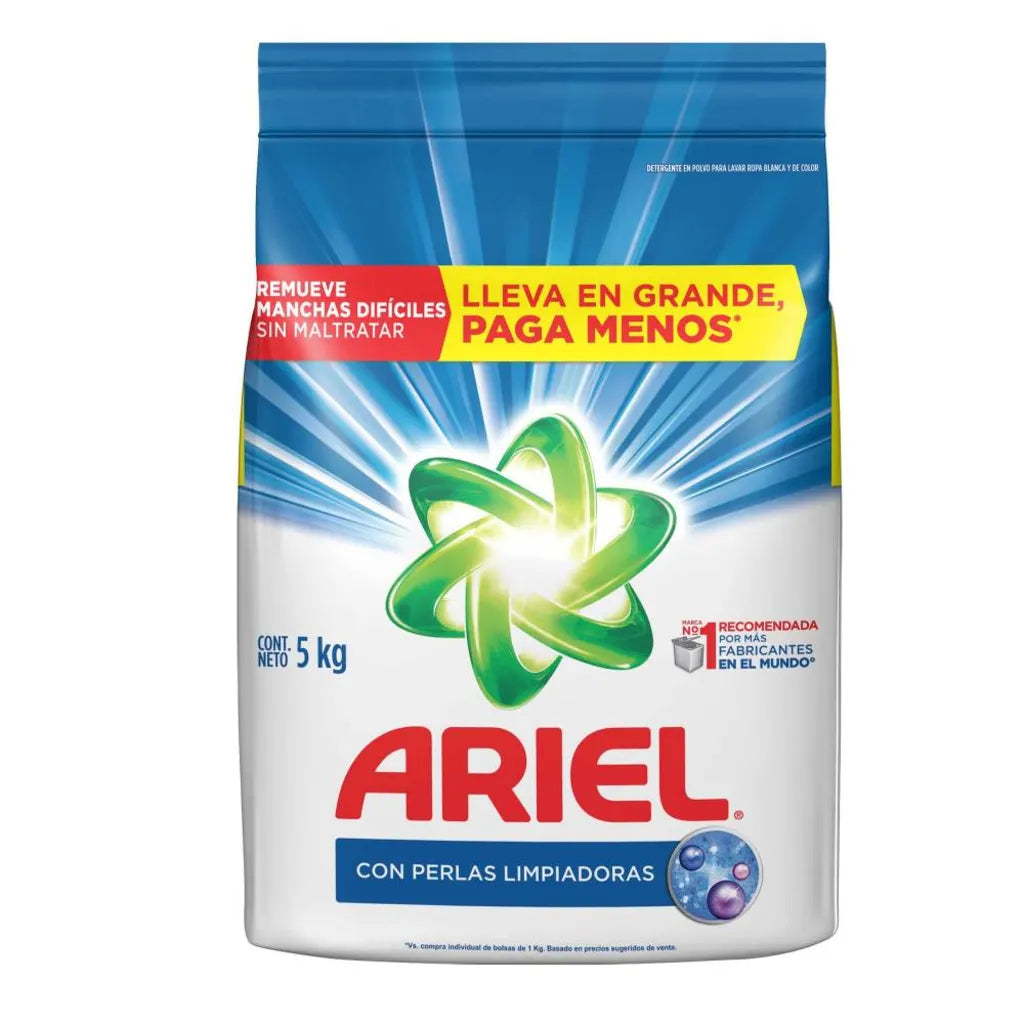 Detergente en Polvo Ariel 4 pzas de 5 kg