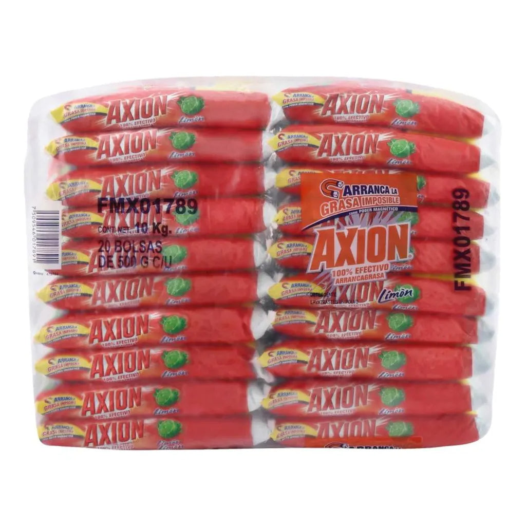 Detergente Lavatrastes en Polvo Axion Limón 20 pzas de 500 g