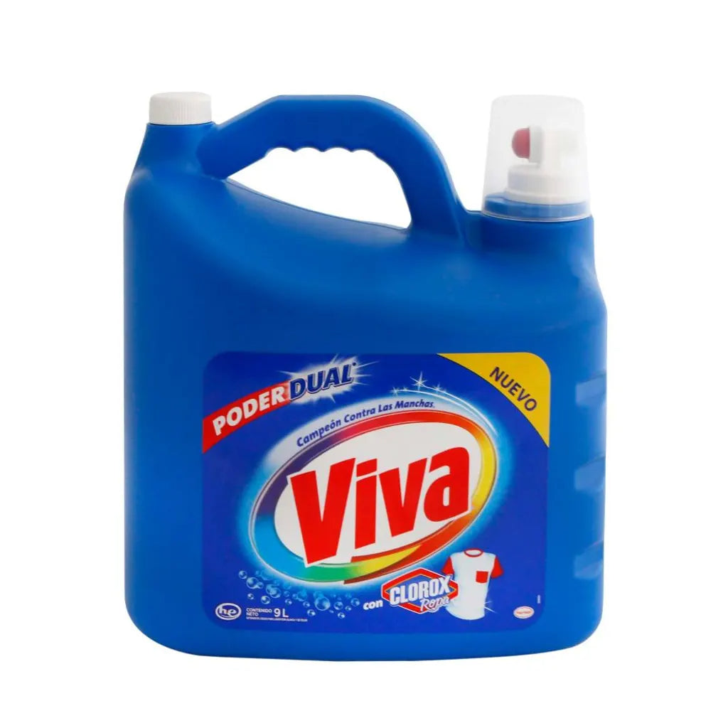 Detergente Líquido Viva Poder Dual con Clorox Ropa 9 L