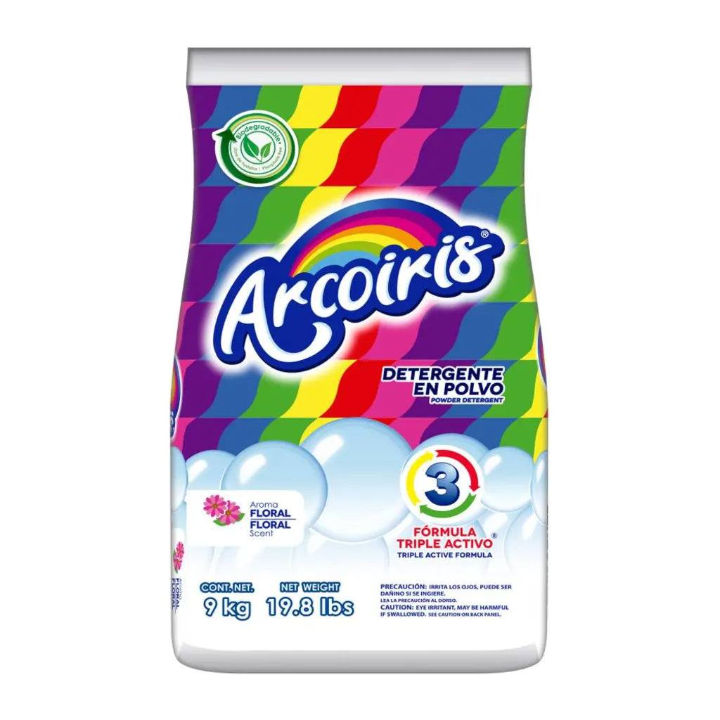 Detergente en Polvo Arcoiris 9 kg