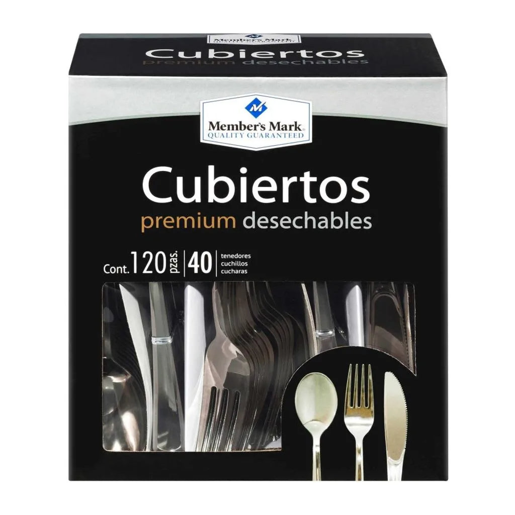 Cubiertos Member&#39;s Mark Premium 120 pzas