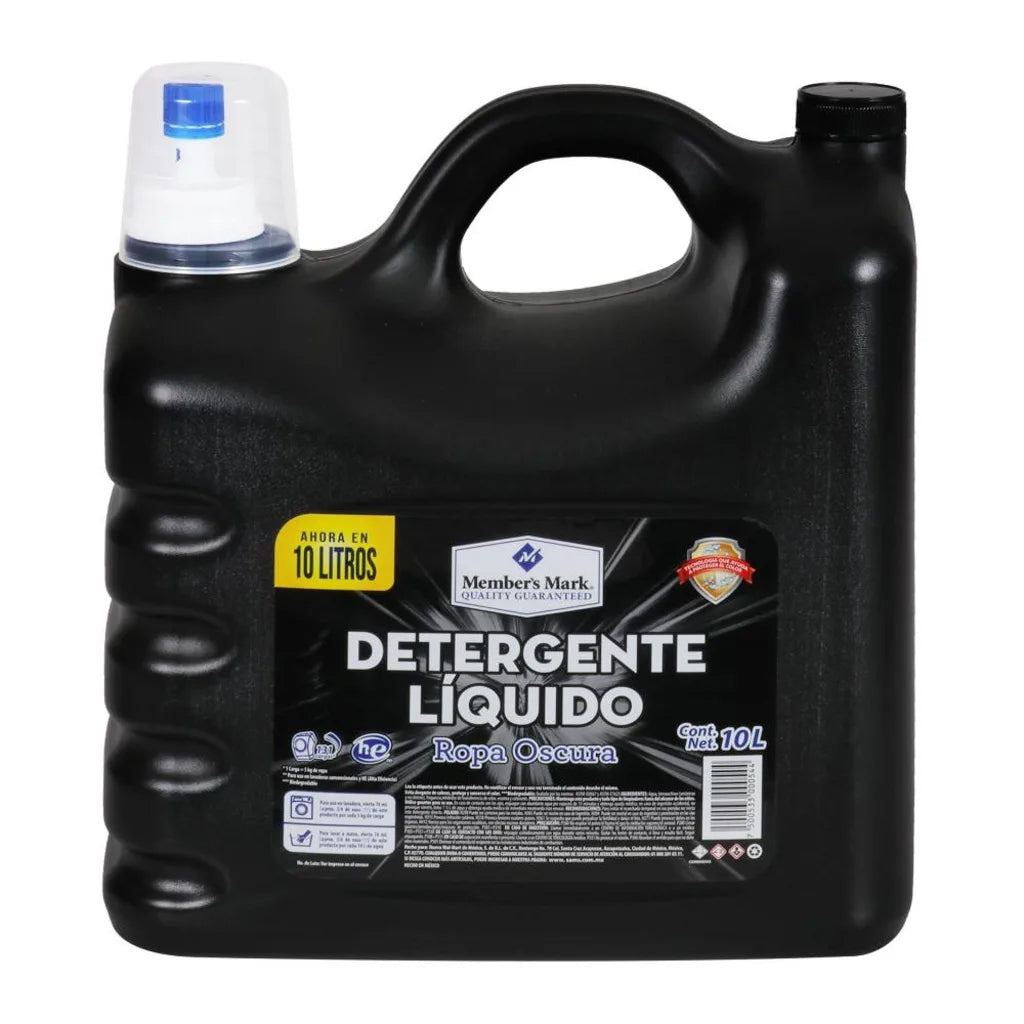 Detergente Líquido Member&#39;s Mark Ropa Oscura 10 l