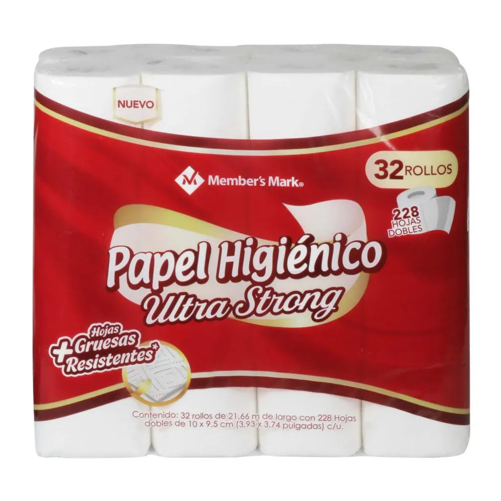 Papel Higiénico Member&#39;s Mark Ultra Strong con 32 Rollos