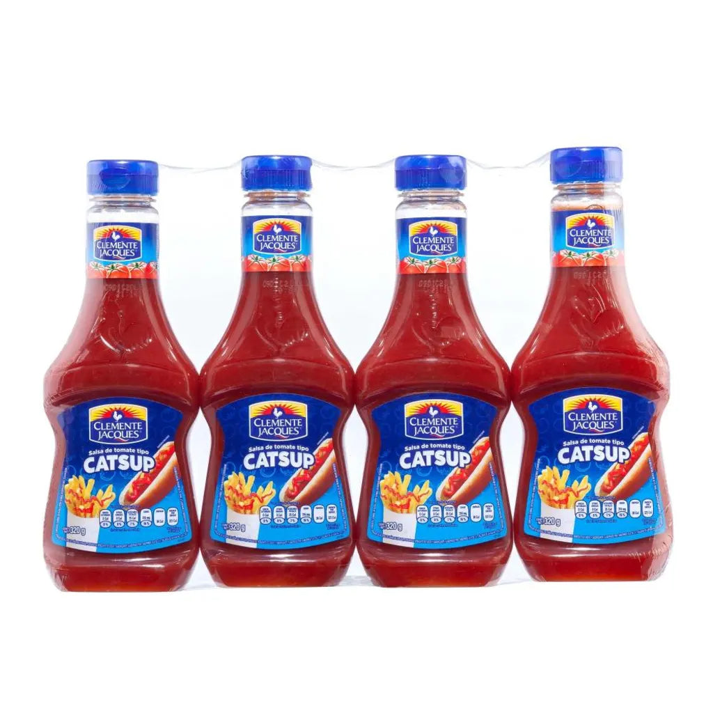 Salsa Catsup Clemente Jacques 4 pzas de 320 g c/u